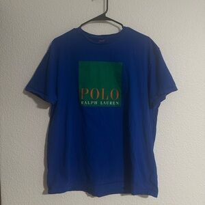 Polo Ralph Lauren T-Shirt Men’s L Blue Logo Graphic Short Sleeve Tee